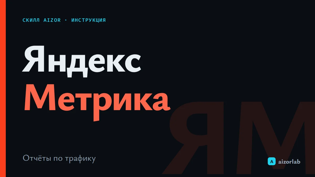 Скилл Яндекс.Метрика в Aizor: как подключить и автоматизировать отчёты по трафику без захода в кабинет